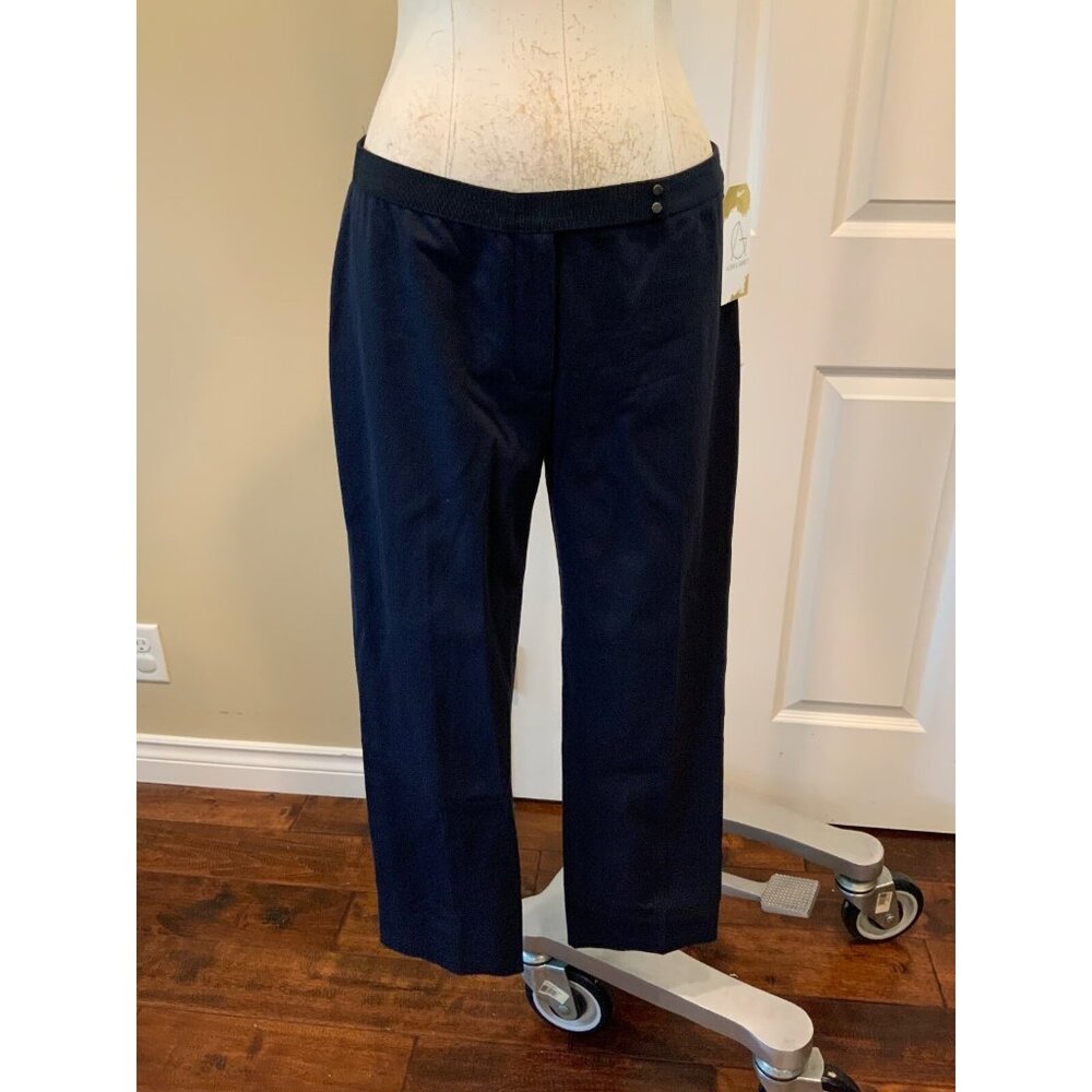 Elie Tahari Navy Blue Cropped Dress Pants, Size 4